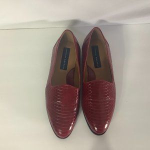 Giorgio Brutini "Felix" Red All-Over Genuine Snakeskin Slip-On Loafers 10.5M GUC